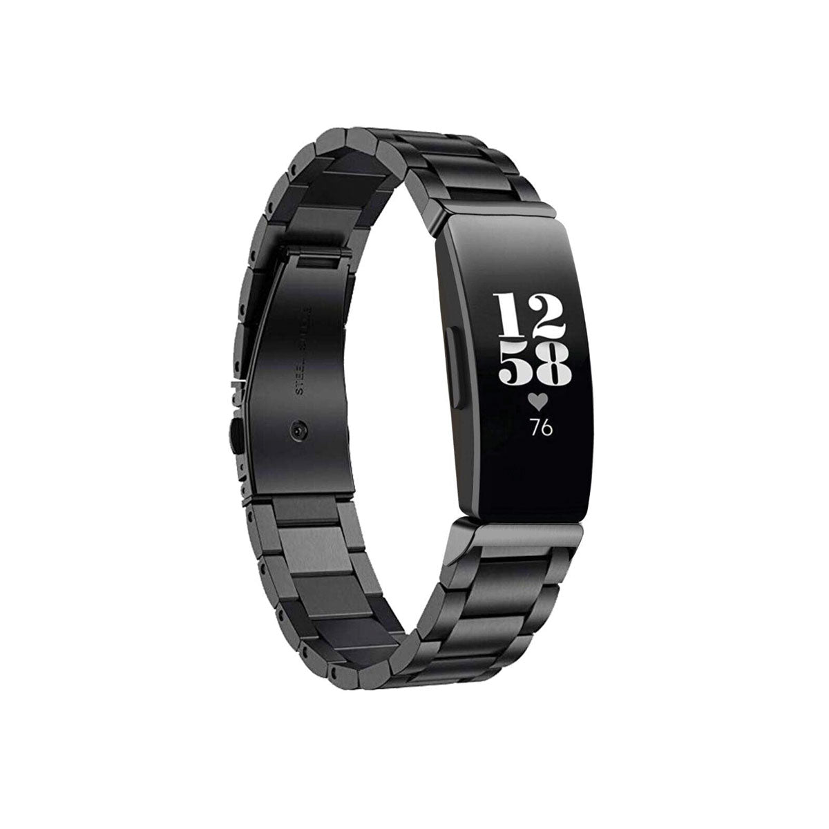 Boss Fitbit Inspire & Inspire HR Band Replacement Stainless Link Black Night