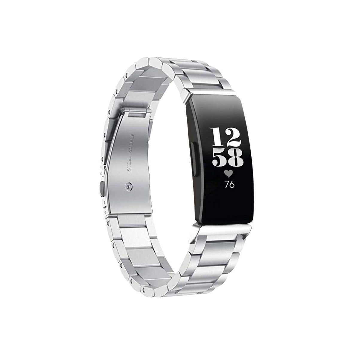 Boss Fitbit Inspire & Inspire HR Band Replacement Stainless Link Silver Steel
