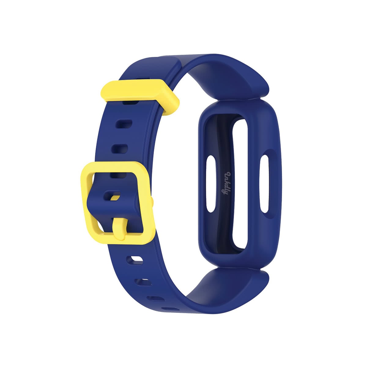 Fitbit Ace 3 Bands Replacement Straps with Buckle (Kids size) Dark Blue + Yellow Buckle