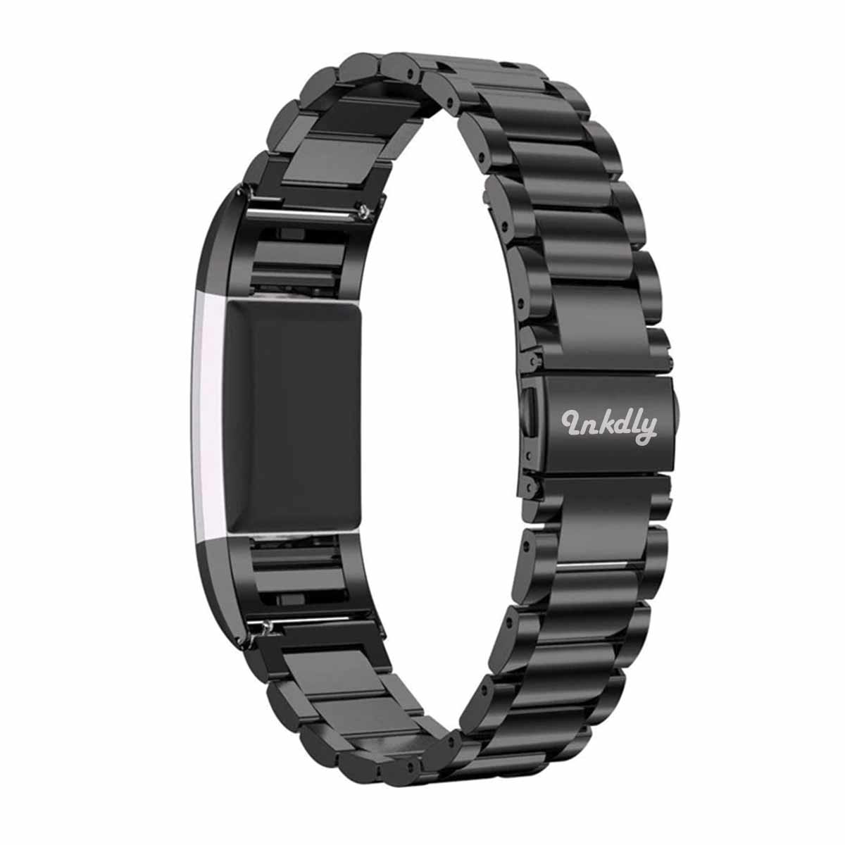 Boss Fitbit Charge 2 Replacement Band Stainless Link Black Night