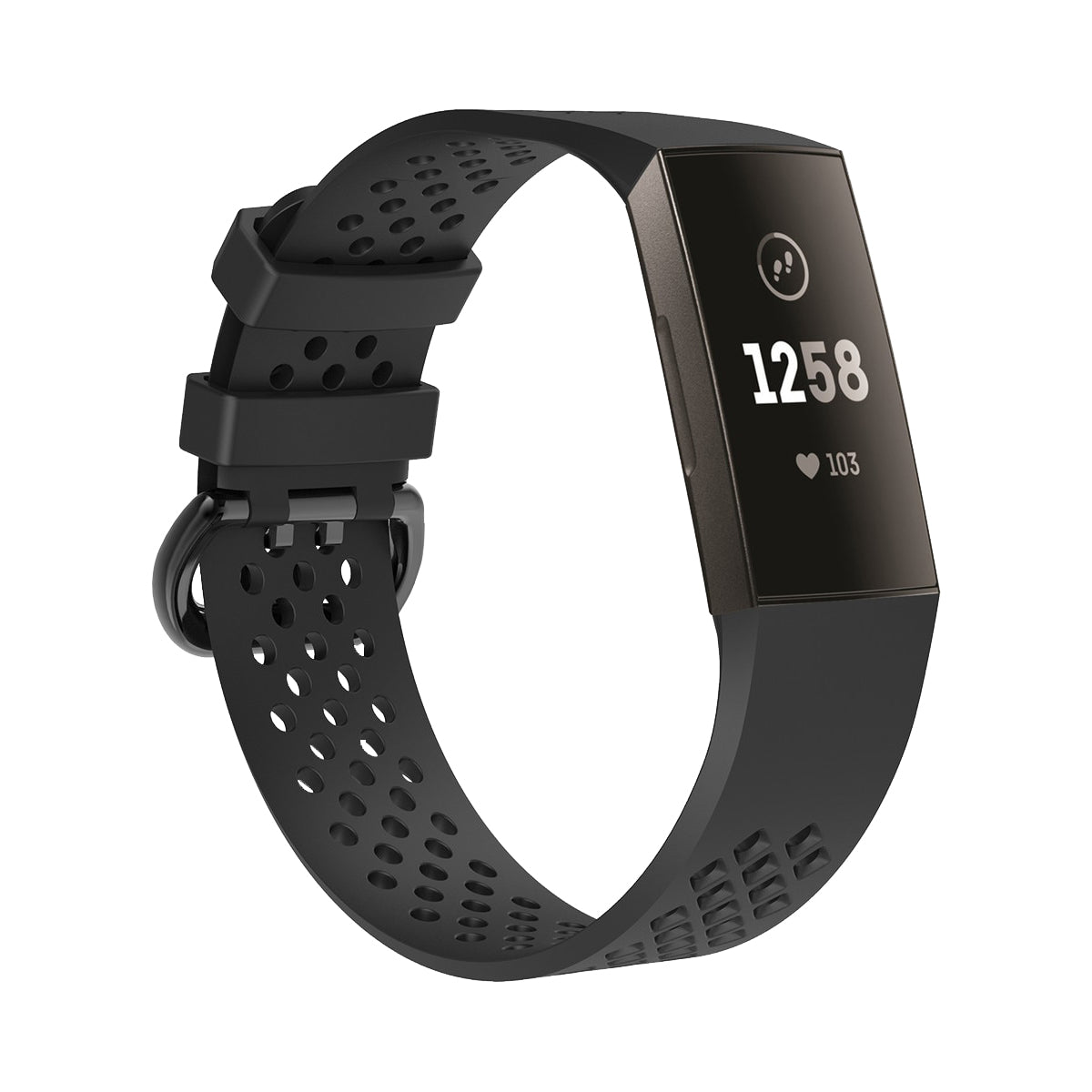 AirVent Fitbit Charge 3 & Charge 4 Bands Replacement Sports Strap Small Black