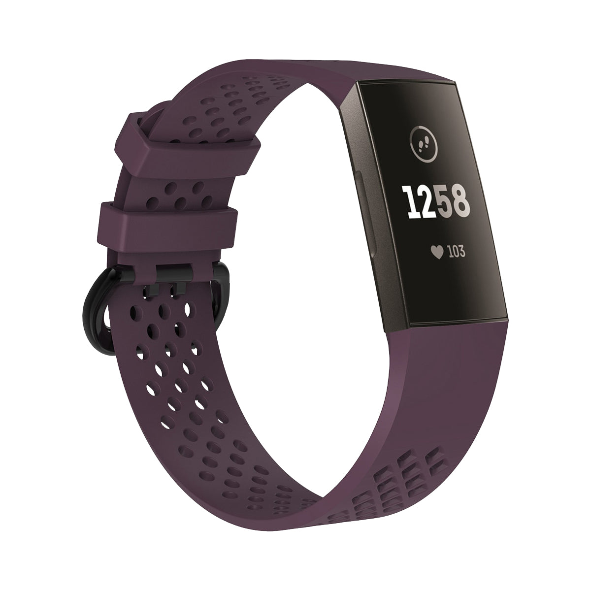 AirVent Fitbit Charge 3 & Charge 4 Bands Replacement Sports Strap Small Dark Purple