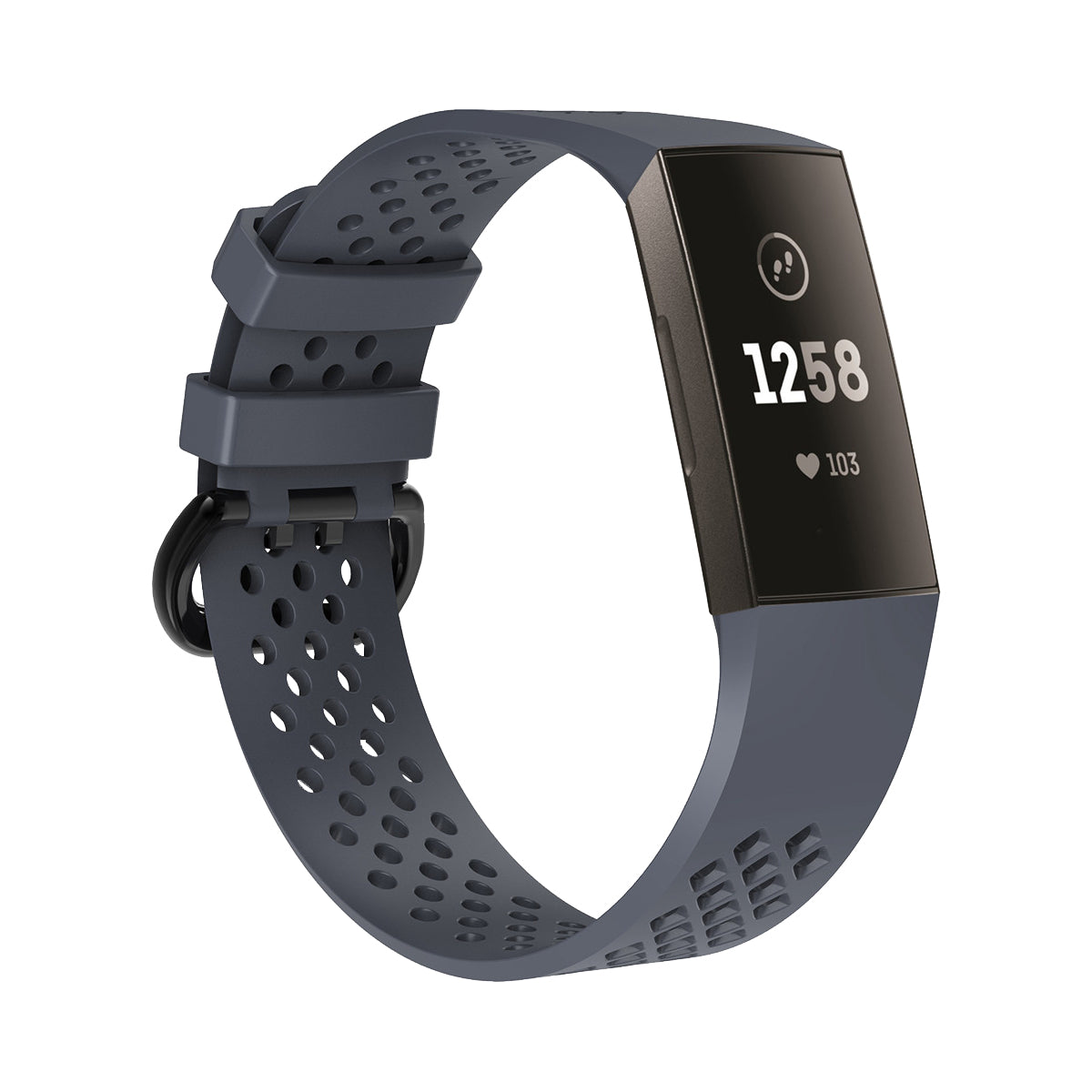 AirVent Fitbit Charge 3 & Charge 4 Bands Replacement Sports Strap Small Slate