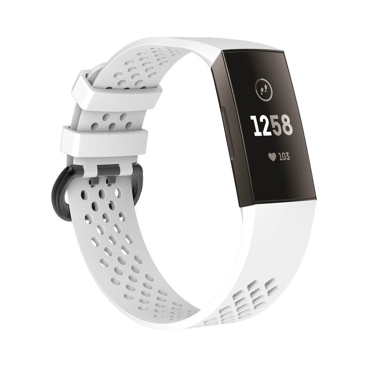 AirVent Fitbit Charge 3 & Charge 4 Bands Replacement Sports Strap Small White