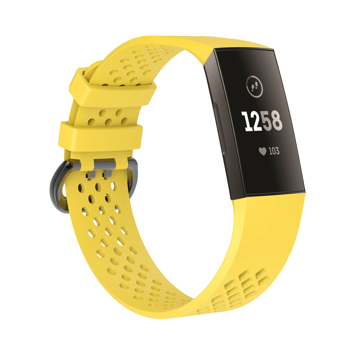 AirVent Fitbit Charge 3 & Charge 4 Bands Replacement Sports Strap Small Yellow
