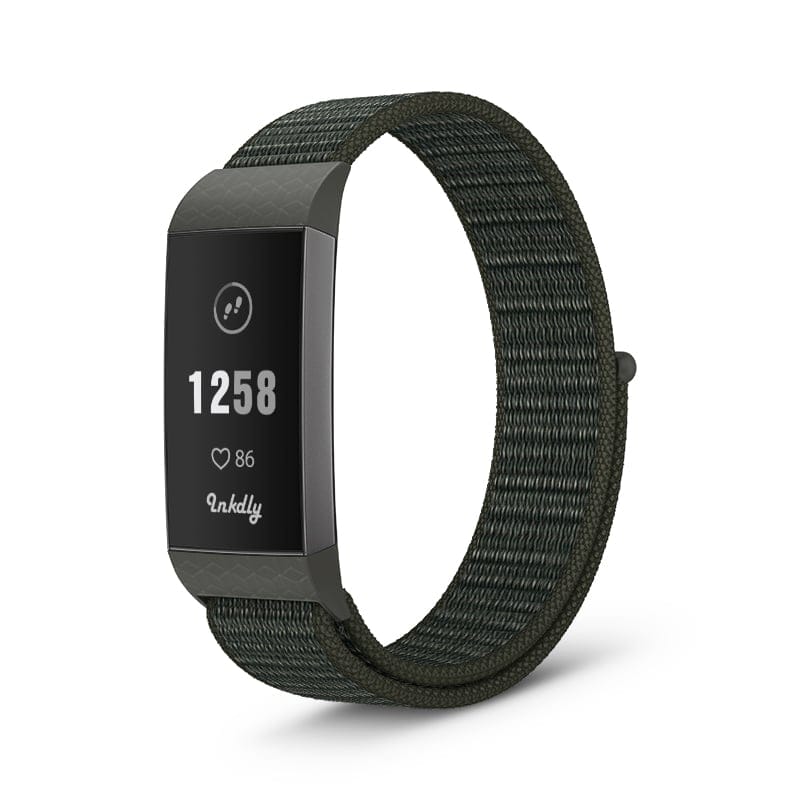 Sports Loop Fitbit Charge 3 & Charge 4 Band Replacement Strap Army Green