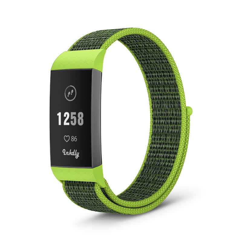 Sports Loop Fitbit Charge 3 & Charge 4 Band Replacement Strap Bright Yellow