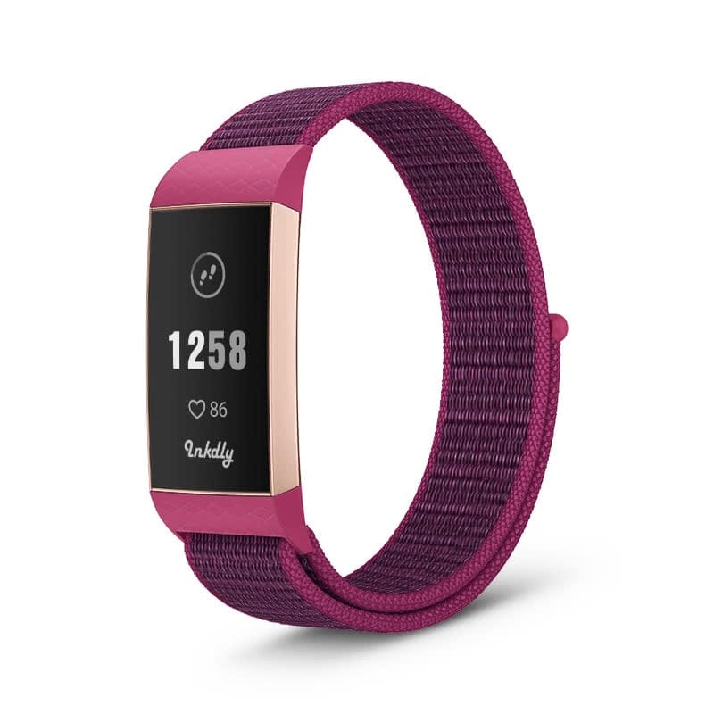Sports Loop Fitbit Charge 3 & Charge 4 Band Replacement Strap Dragon Fruit