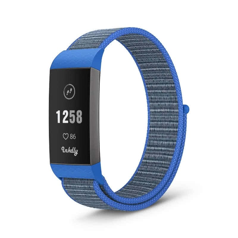 Sports Loop Fitbit Charge 3 & Charge 4 Band Replacement Strap Lake Blue  