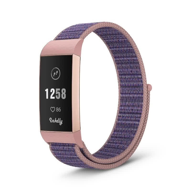 Sports Loop Fitbit Charge 3 & Charge 4 Band Replacement Strap Pink Sand