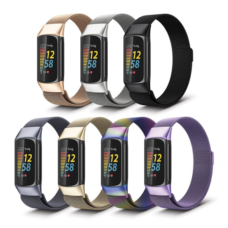 Milanese Fitbit Charge 5 Band Replacement Magnetic Lock