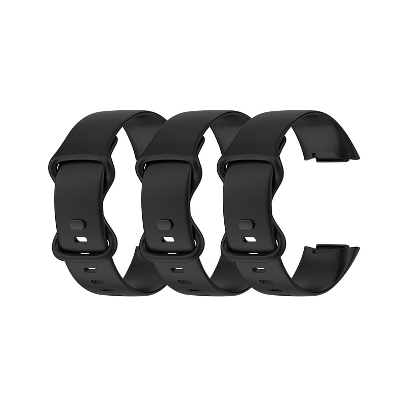 Fitbit Charge 5 Bands Replacement Straps Small Black (3-Pack)