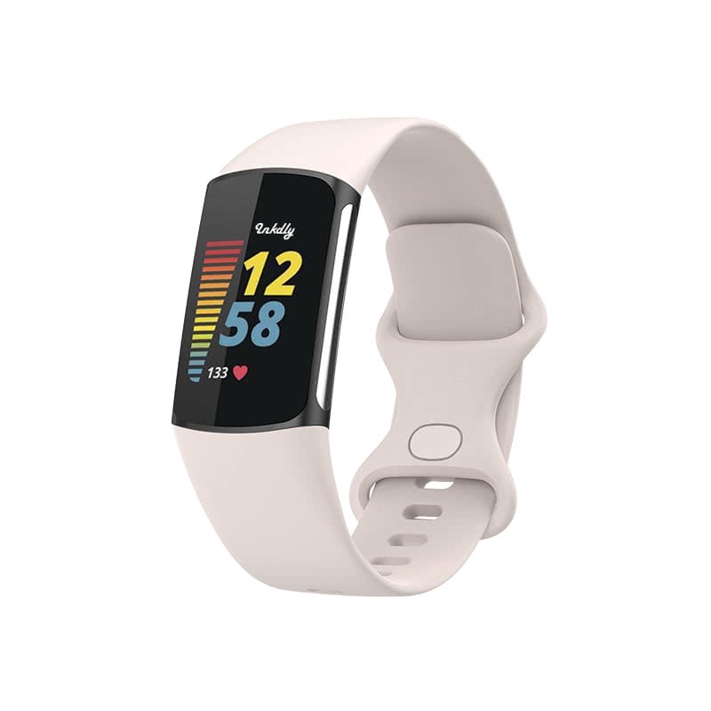 Fitbit Charge 5 Bands Replacement Straps Small Lunar White