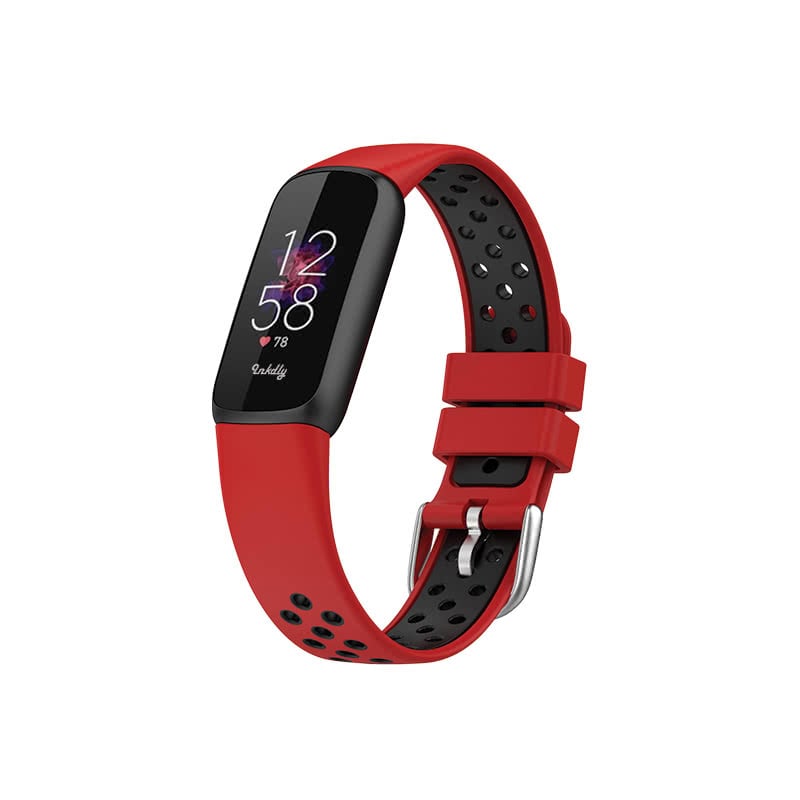 Airvent Fitbit Luxe Bands Replacement Sports Strap Red + Black Vents