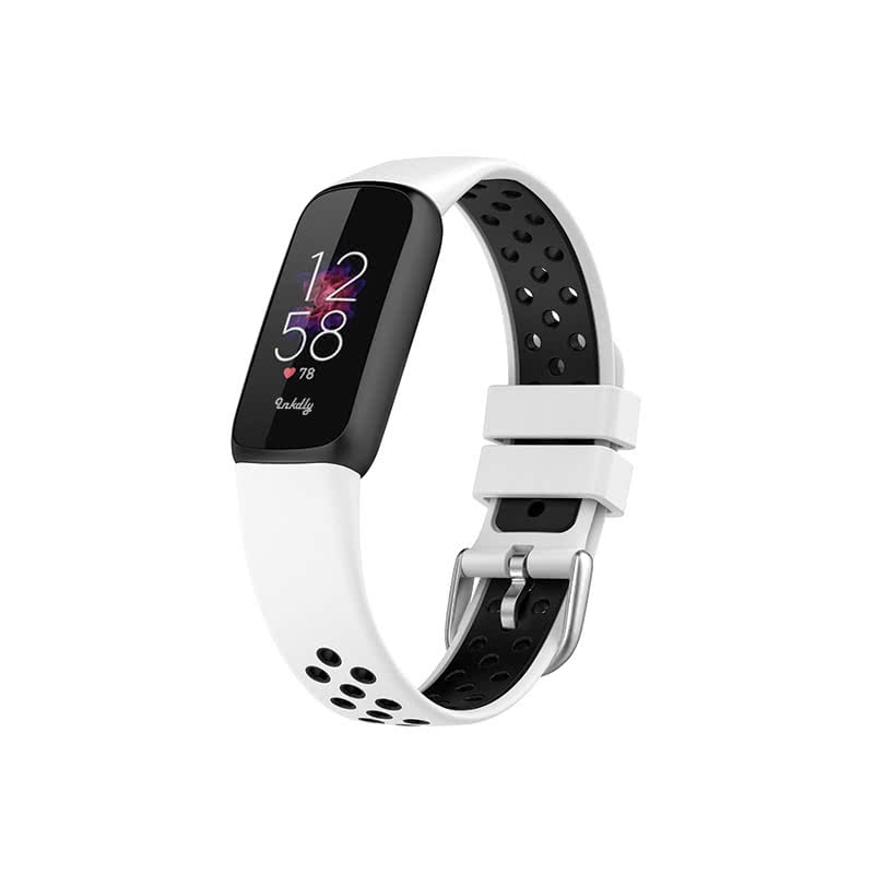Airvent Fitbit Luxe Bands Replacement Sports Strap White + Black Vents