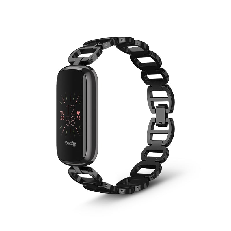 Wave Fitbit Luxe Replacement Bands Black Night