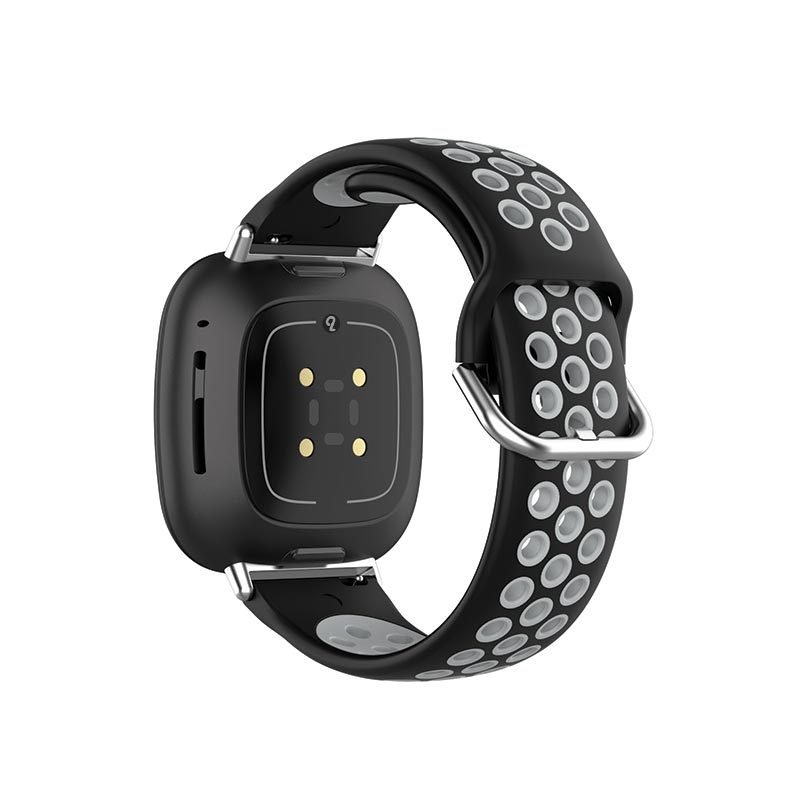 AirVent Fitbit Versa 3 & Sense Sports Bands Black + Grey Vents  