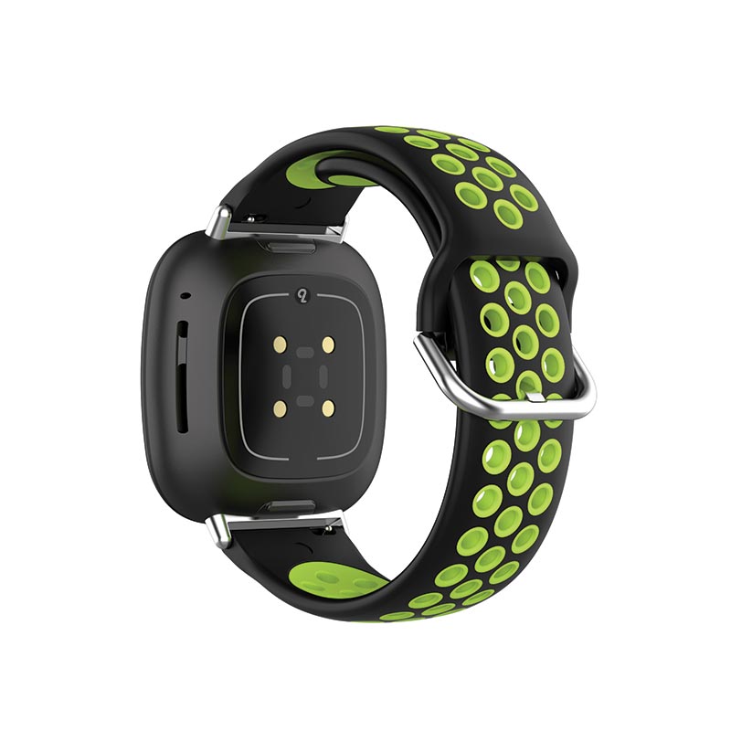 AirVent Fitbit Versa 3 & Sense Sports Bands Black + Lime Vents  