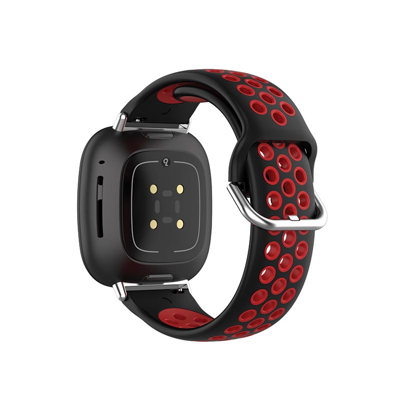AirVent Fitbit Versa 3 & Sense Sports Bands Black + Red Vents
