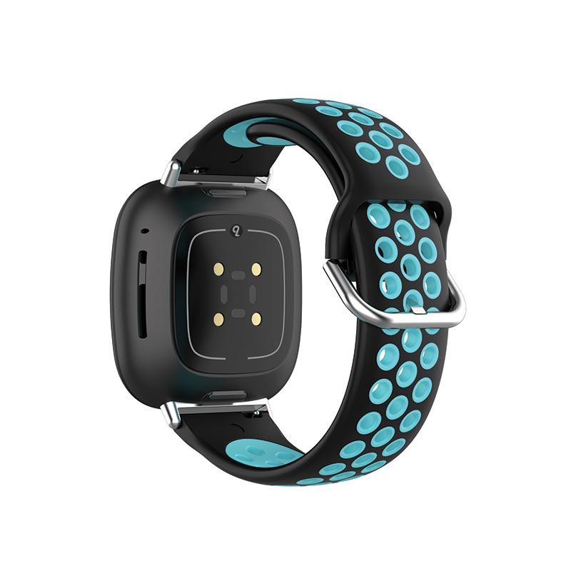 AirVent Fitbit Versa 3 & Sense Sports Bands Black + Teal Vents