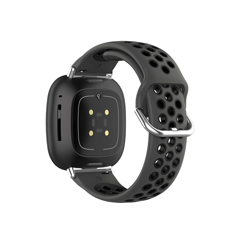 AirVent Fitbit Versa 3 & Sense Sports Bands Coal Black + Black Vents