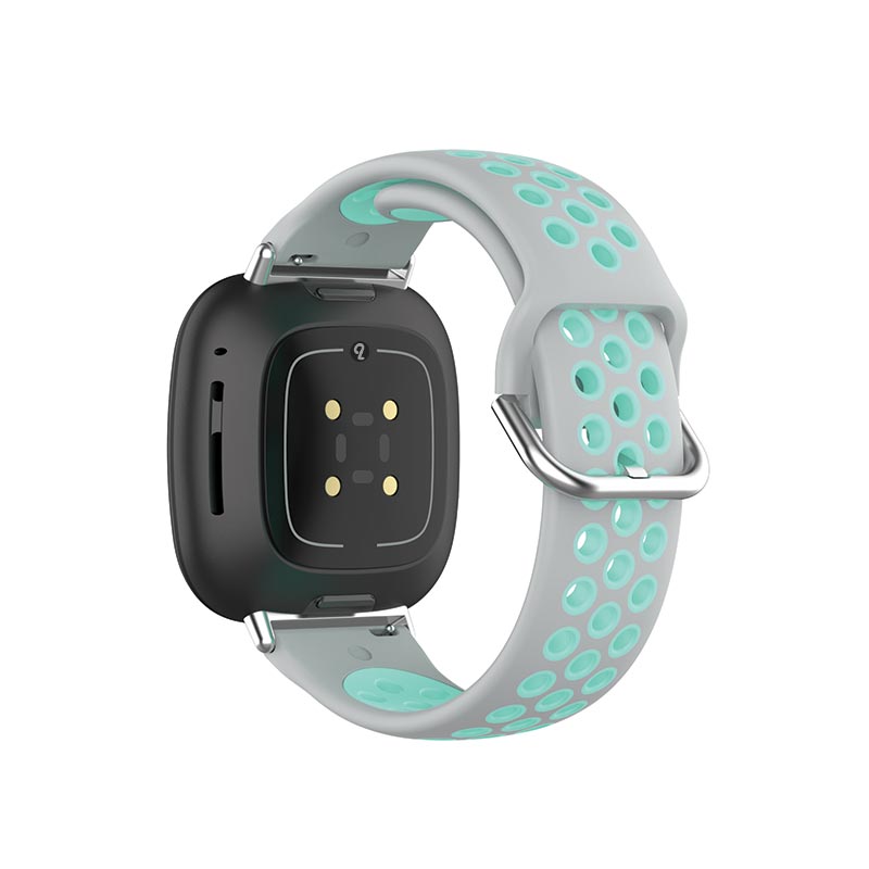 AirVent Fitbit Versa 3 & Sense Sports Bands Grey + Teal Vents