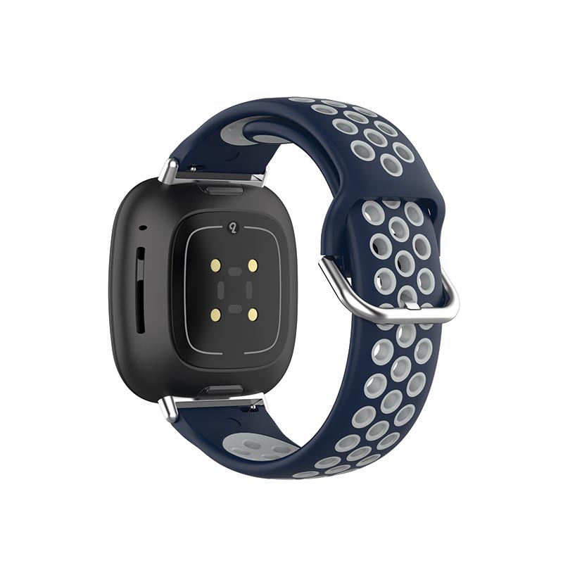 AirVent Fitbit Versa 3 & Sense Sports Bands Midnight Blue + Grey Vents  