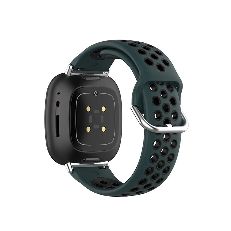 AirVent Fitbit Versa 3 & Sense Sports Bands Olive Green + Black Vents