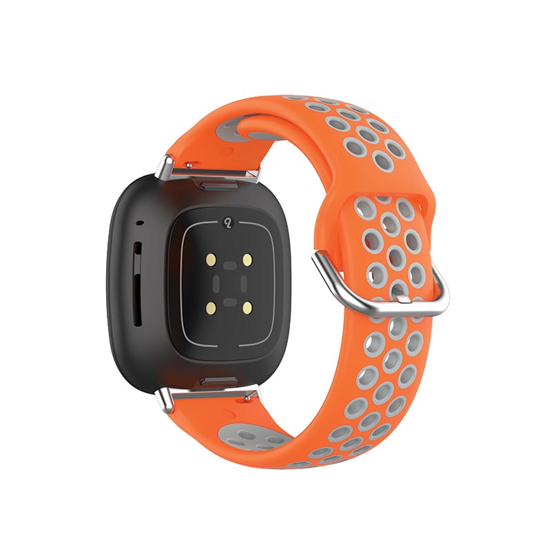 AirVent Fitbit Versa 3 & Sense Sports Bands Orange + Grey Vents  