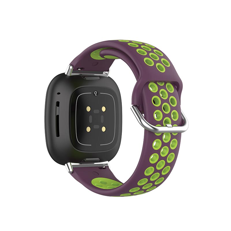 AirVent Fitbit Versa 3 & Sense Sports Bands Purple + Lime Vents  