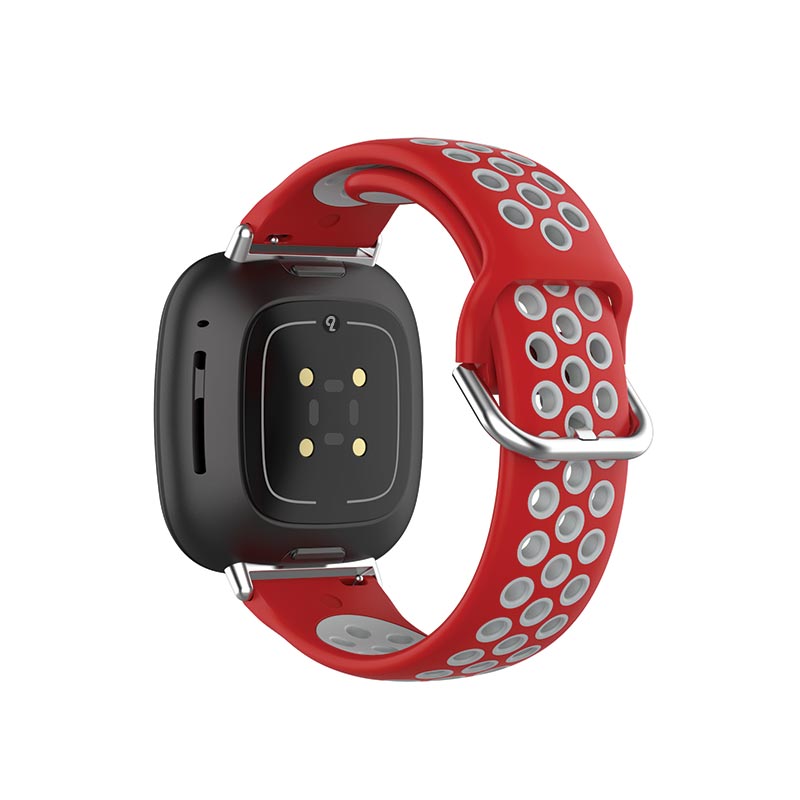 AirVent Fitbit Versa 3 & Sense Sports Bands Red + Grey Vents