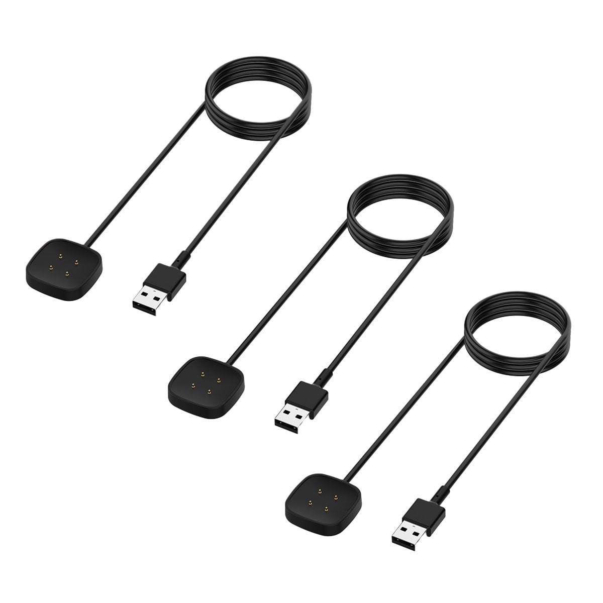 Fitbit Versa 4 & Sense 2 Charger Cable Replacement 30cm (3-Pack)  