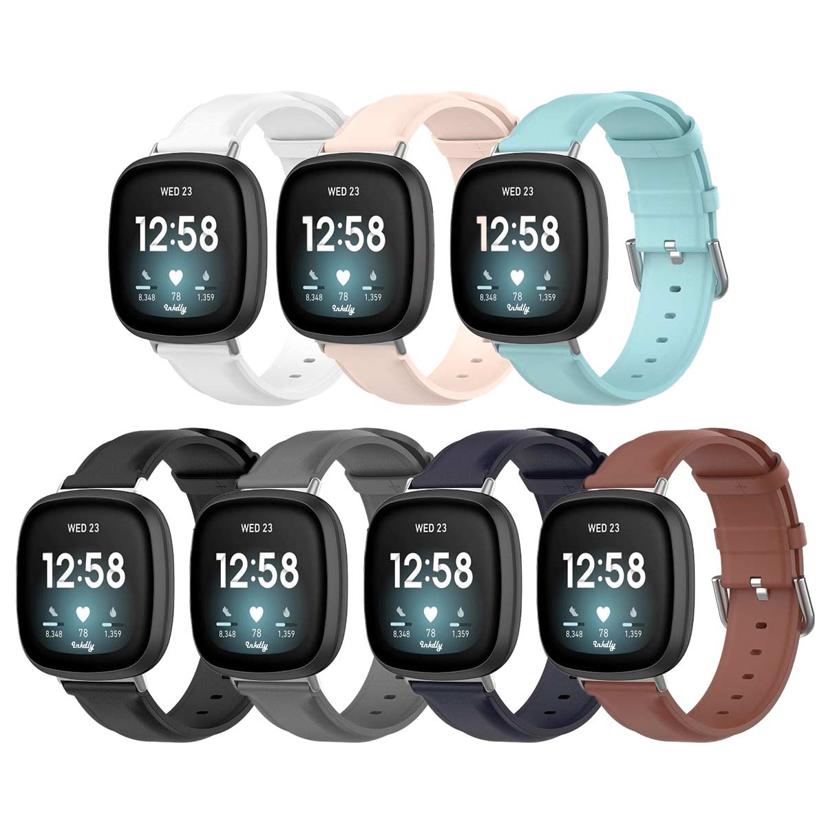 Premium Leather Replacement Bands for Fitbit Versa Sense