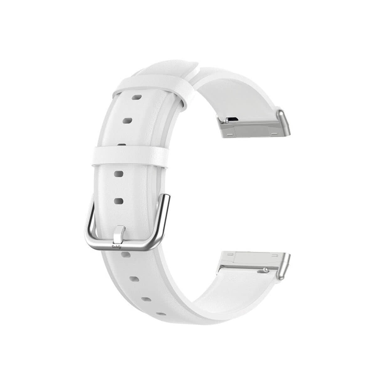 Leather Fitbit Versa 3 & Sense Band Replacement Strap White