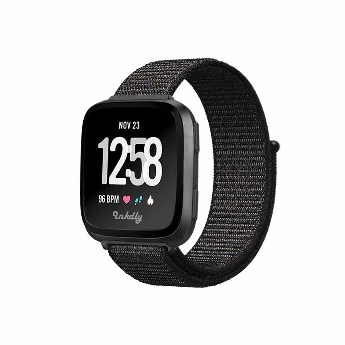 Sports Loop Fitbit Versa & Versa 2 Band Replacement Strap Deep Black