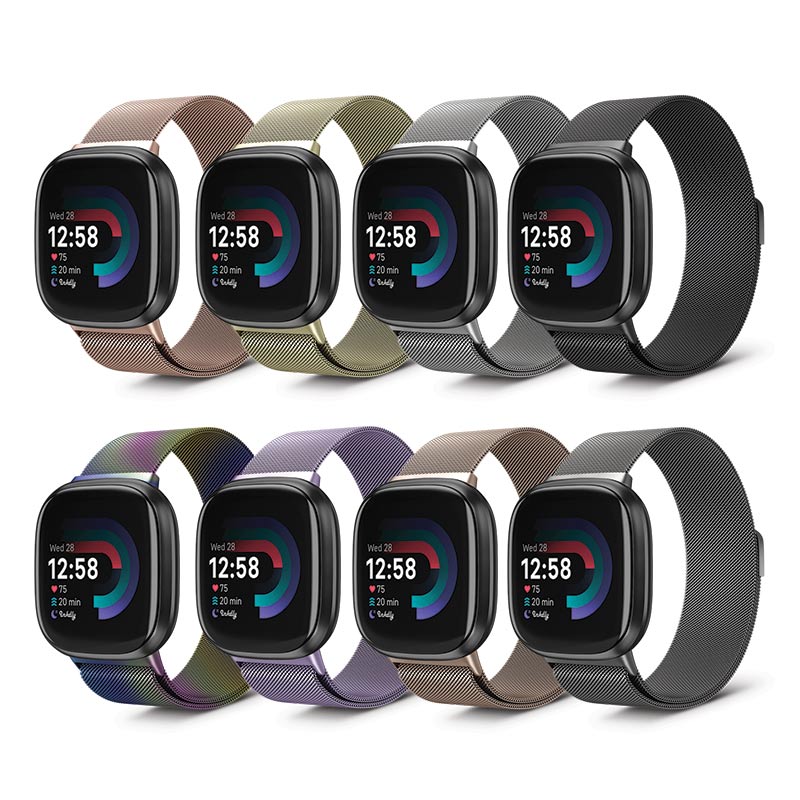 Milanese Fitbit Versa 4 & Sense 2 Band with Magnetic Lock   