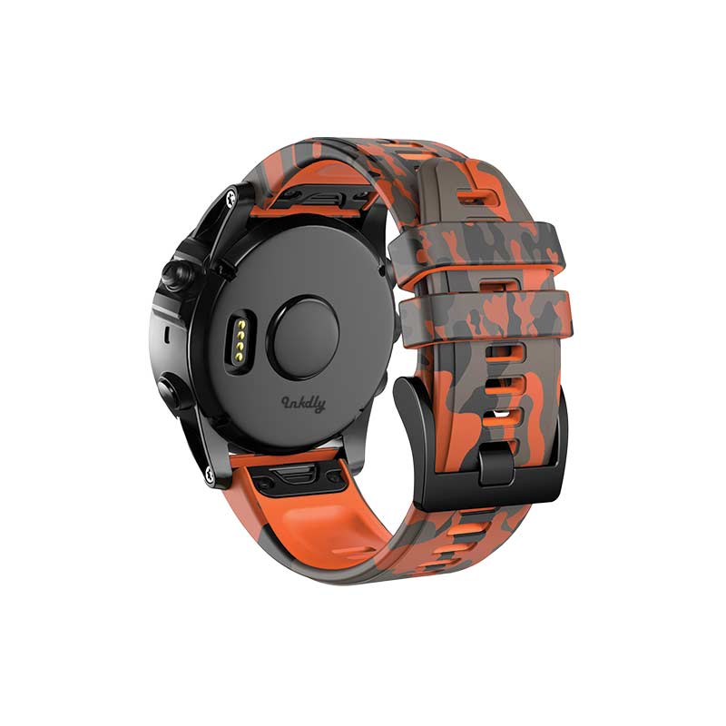 Garmin Band Replacement Straps with Quick Change (22mm) Camo Orange