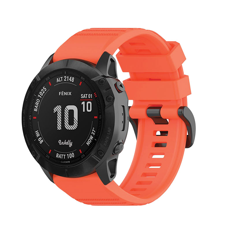 Tankd Garmin Fenix 6X Pro Bands Replacement Straps (26mm) Orange Red