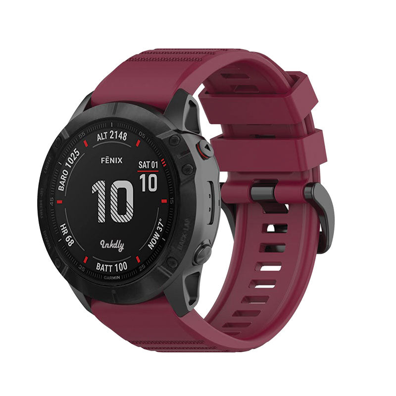 Tankd Garmin Fenix 6X Pro Bands Replacement Straps (26mm) Wine Red
