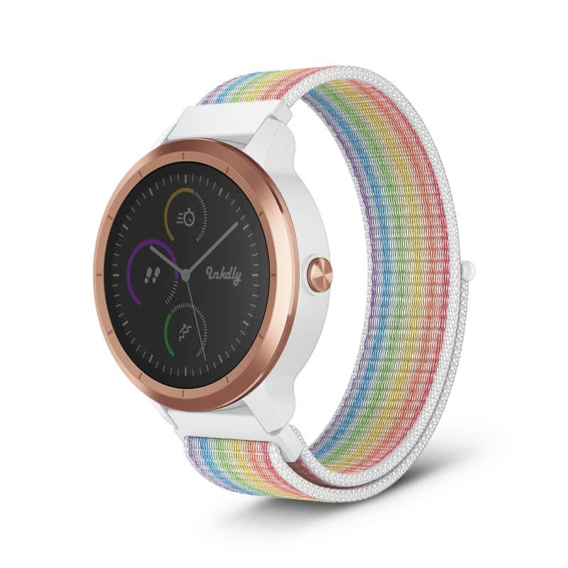 Sports Loop Garmin Vivoactive 3 Vivomove HR Forerunner 645 Band (20mm) Rainbow Bar