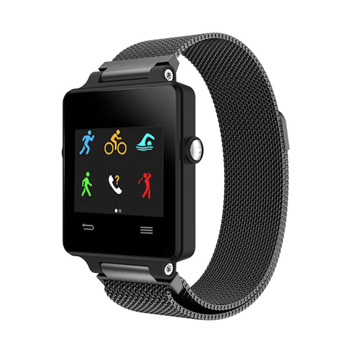 Milanese Garmin Vivoactive Band Replacement Magnetic Lock Black Night