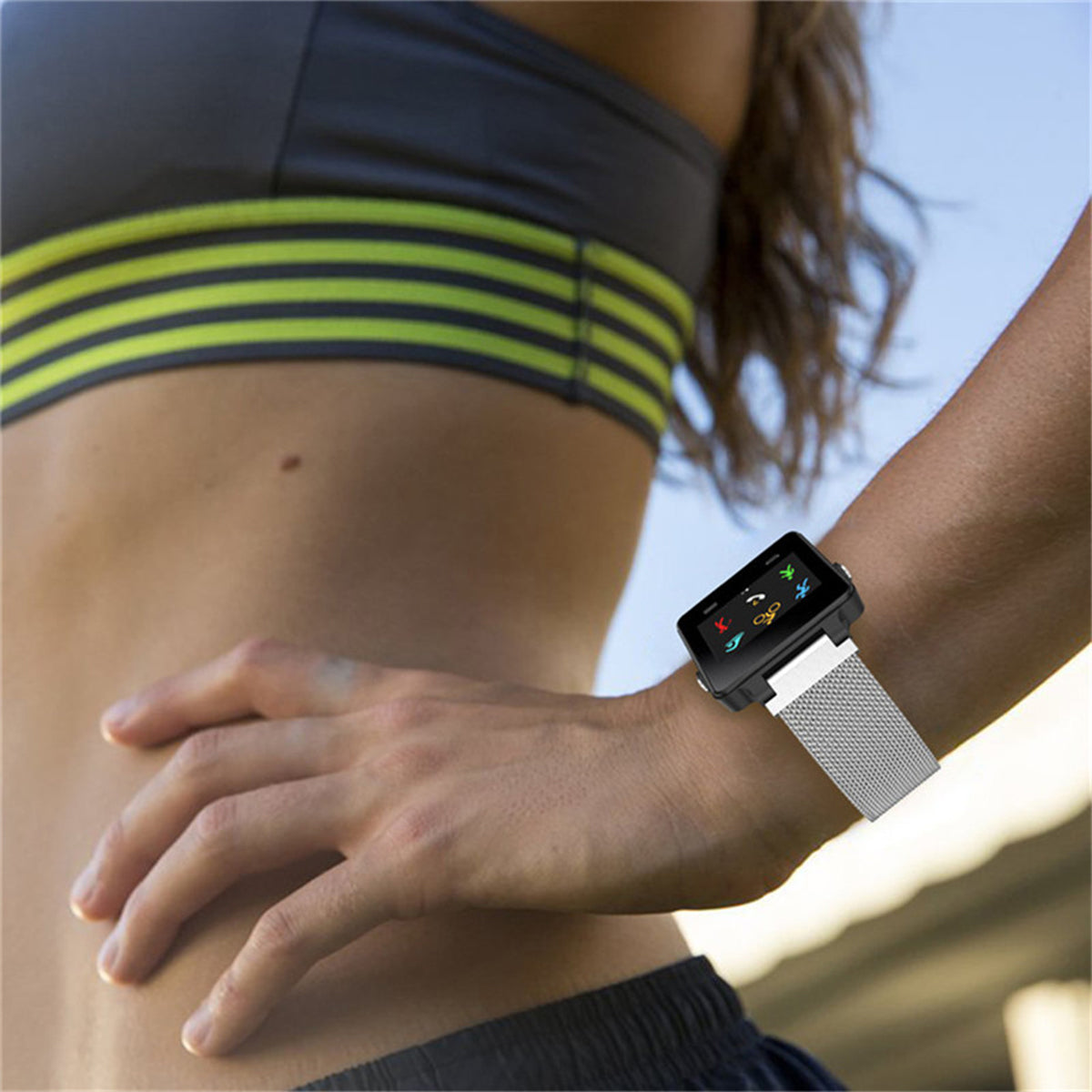 Milanese Garmin Vivoactive Band Replacement Magnetic Lock