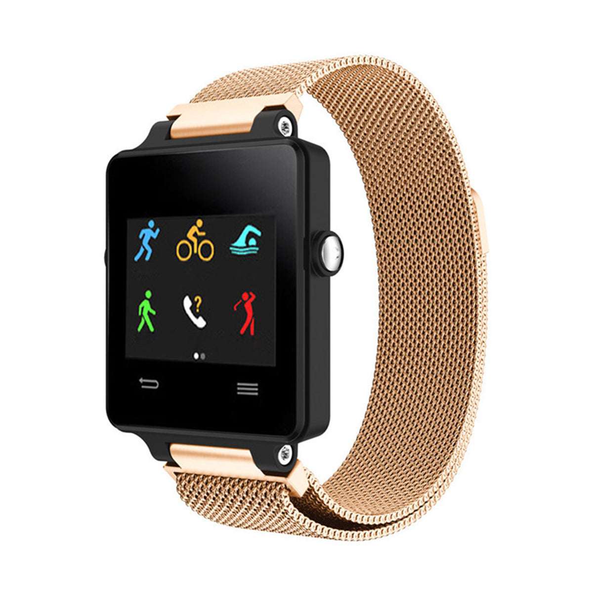 Milanese Garmin Vivoactive Band Replacement Magnetic Lock Rose Gold