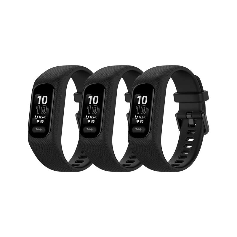 Garmin Vivosmart 5 Bands Replacement Straps Black (3-Pack)