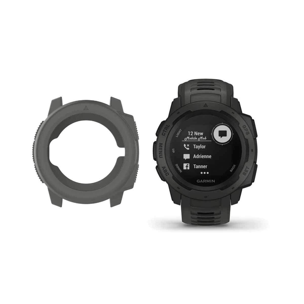 Rugged Garmin Instinct Protective Cover Case Grey