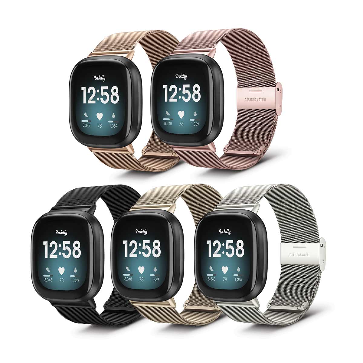 Milanese Fitbit Versa 3 & Sense Band Replacement Quick Release