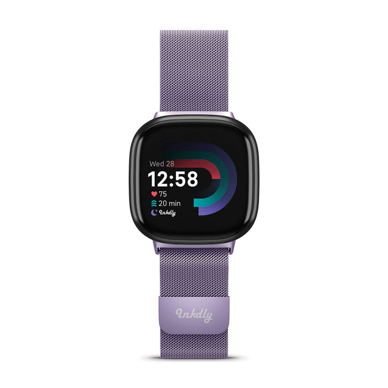 Milanese Fitbit Versa 4 & Sense 2 Band with Magnetic Lock Light Purple