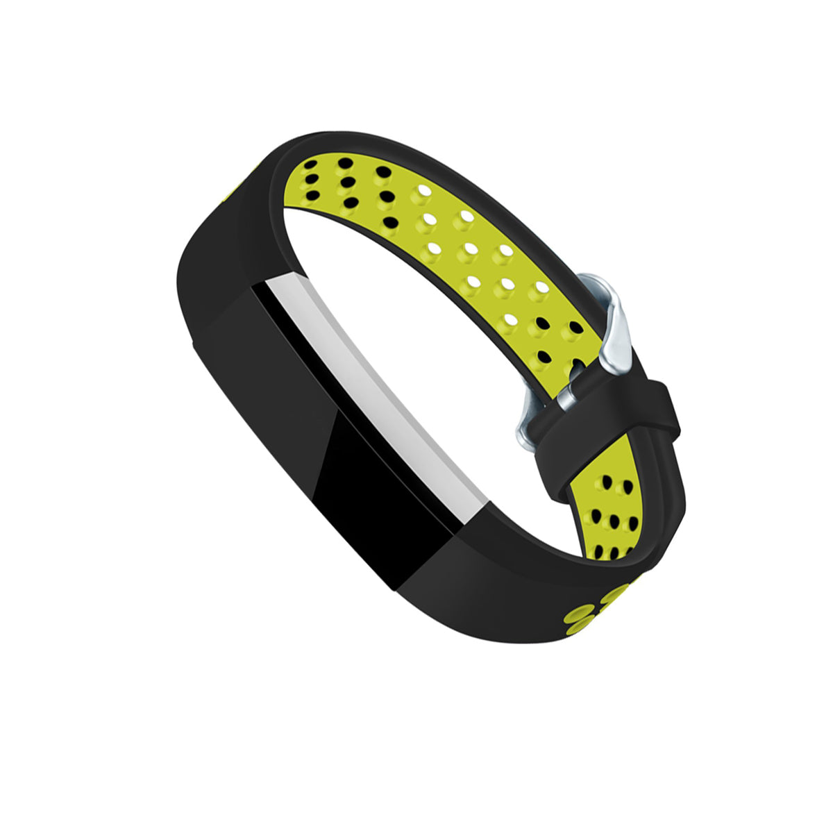 Airvent Fitbit Alta & HR Bands Replacement Strap with Buckle Black + Yellow Vents