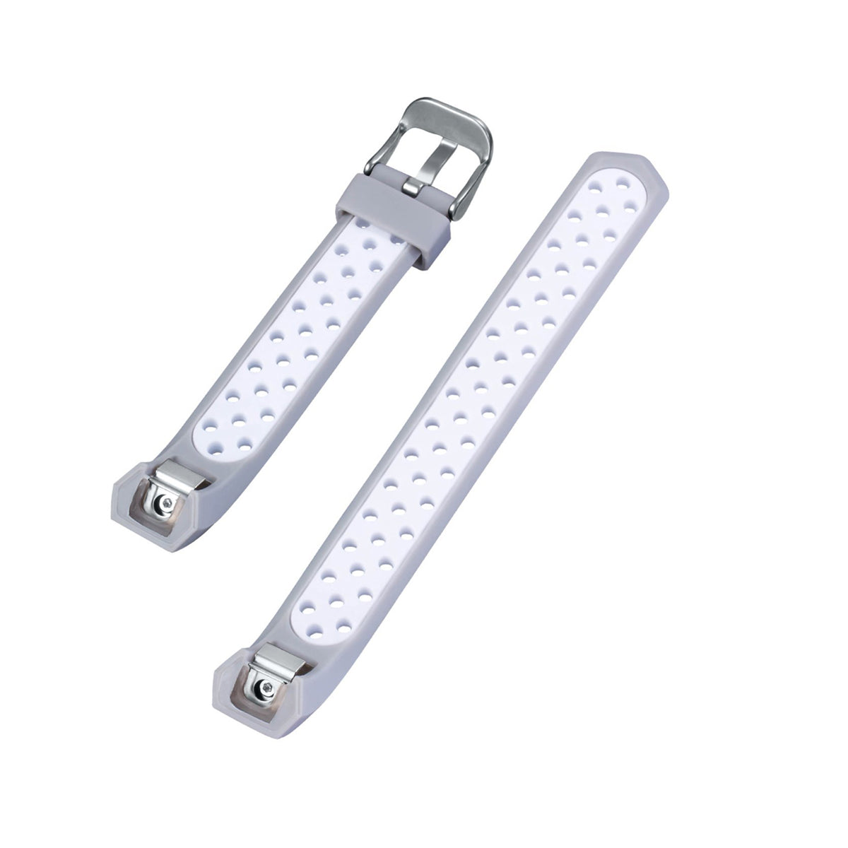 Airvent Fitbit Alta & HR Bands Replacement Strap with Buckle Grey + White Vents