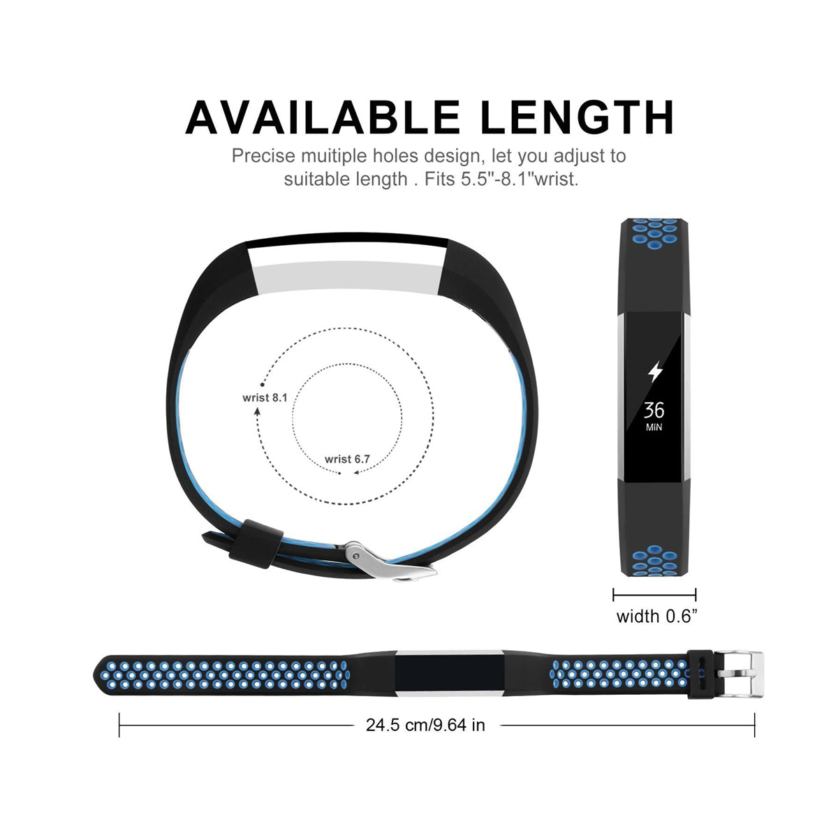Airvent Fitbit Alta & HR Bands Replacement Strap with Buckle